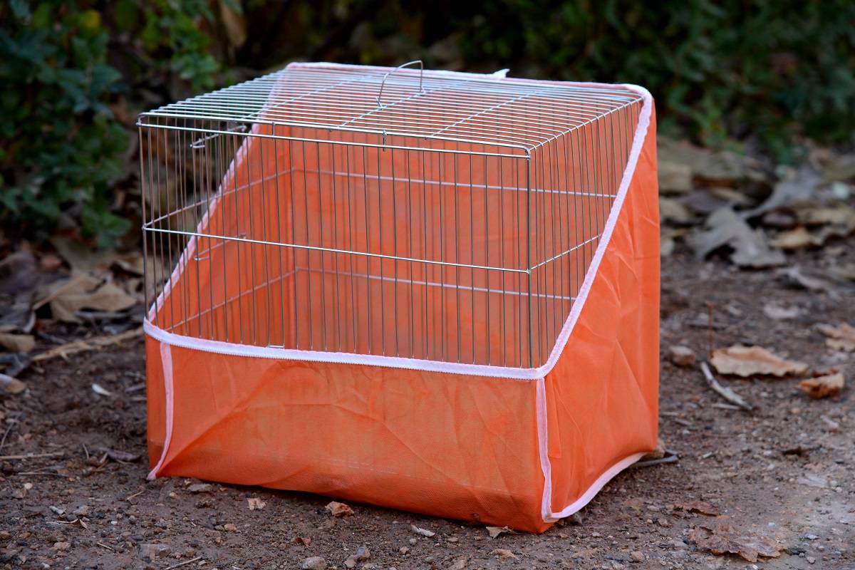 کاور قفس جلو طلق دار سایز قفس ساده بازاری